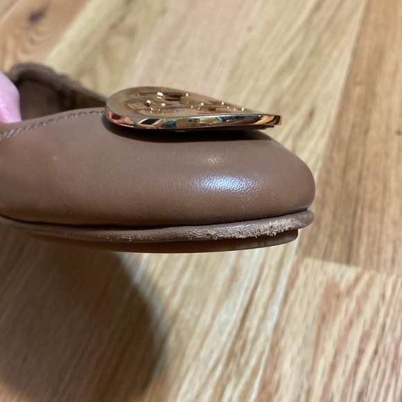 EUC Tory Burch Minnie Travel Ballet Flats - Royal Tan and Gold - Size 7.5 - Picture 11 of 11